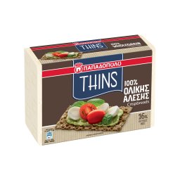 ΠΑΠΑΔΟΠΟΥΛΟΥ | Φρυγανιές Λεπτές Crispbreads Thins Ολικής Άλεσης 250g