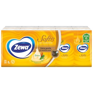 ZEWA | Χαρτομάντηλα Τσέπης Soft & Sensitive 10 Τεμάχια