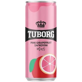 TUBORG | Αναψυκτικό Pink Grapefruit Σαγκουίνι Κουτί 330ml