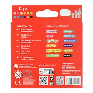 STABILO | Κηρομπογιές Yippy Wax 12 Τεμάχια