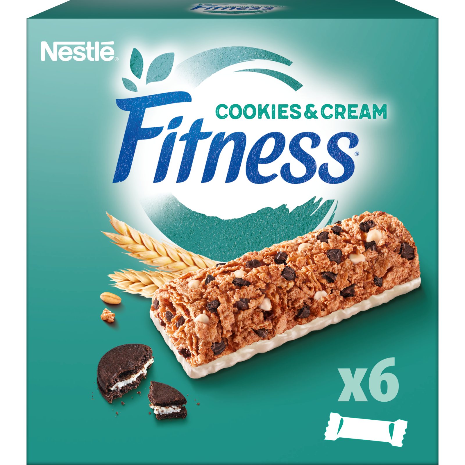 FITNESS Μπάρες Δημητριακών Cookies & Cream 6 X 23.5gr