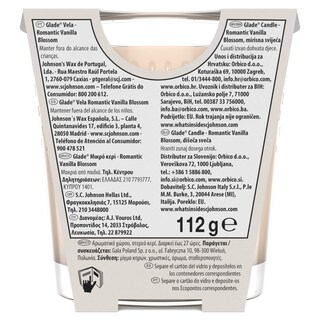 GLADE | Αρωματικό Κερί Romantic Vanilla Blossom 1 Τεμάχιο
