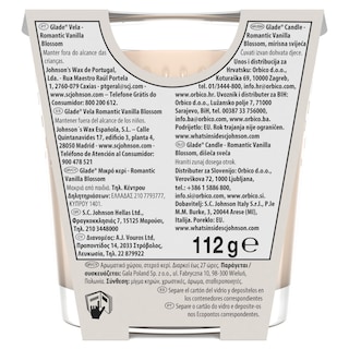 GLADE | Αρωματικό Κερί Romantic Vanilla Blossom 1 Τεμάχιο