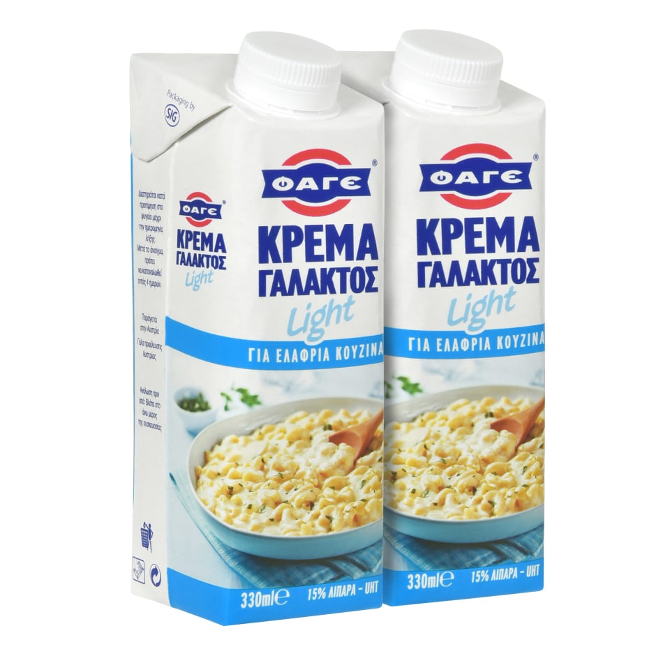 ΦΑΓΕ Κρέμα Γάλακτος Light 2x330ml