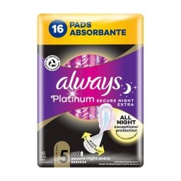 ALWAYS | Σερβιέτες ltra Platinum Secure Night Extra 16 Τεμάχια