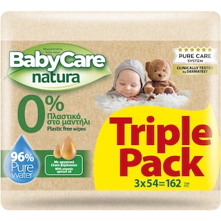 BABY CARE | Μωρομάντηλα Natura 3x54 Τεμάχια