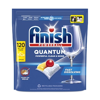 FINISH | Κάψουλες Πλυντηρίου Πιάτων Quantum Allin1 Lemon 120 Τεμάχια