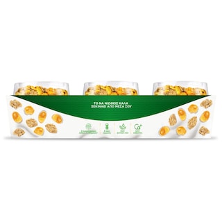 ACTIVIA | Επιδόρπιο Γιαουρτιού Fiber Νιφάδες Δημητριακών 3x163g