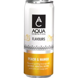 AQUA CARPATICA | Νερό Ανθρακούχο Ροδάκινο και Μάνγκο Κουτί 330ml