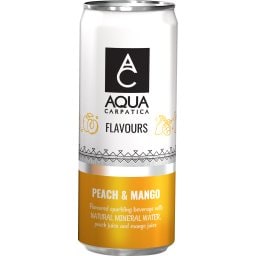 AQUA CARPATICA | Νερό Ανθρακούχο Ροδάκινο και Μάνγκο Κουτί 330ml