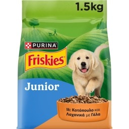 FRISKIES | Σκυλοτροφή Junior Κοτόπουλο Λαχανικά 1.5kg