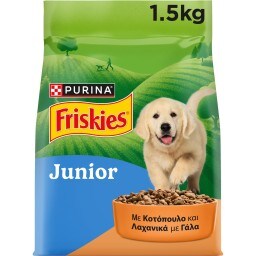 FRISKIES | Σκυλοτροφή Junior Κοτόπουλο Λαχανικά 1.5kg