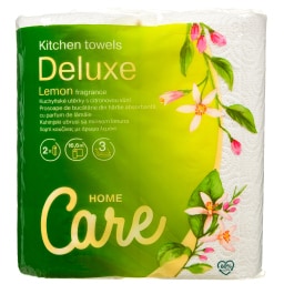 CARE | Χαρτί Κουζίνας Deluxe Λεμόνι 3 Φύλλα 2x195g