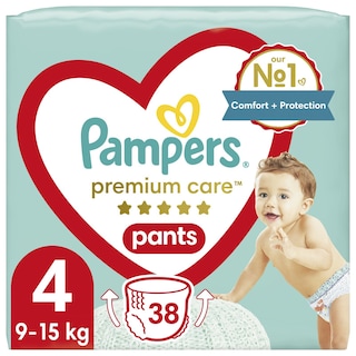 PAMPERS | Πάνες βρακάκι Μωρού Premium Pants Νο4 9-15kg 38 Τεμάχια