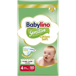 BABYLINO | Πάνες Sensitive Cotton Soft Νο4 50 Τεμάχια