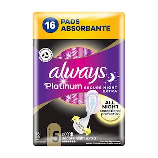ALWAYS | Σερβιέτες ltra Platinum Secure Night Extra 16 Τεμάχια