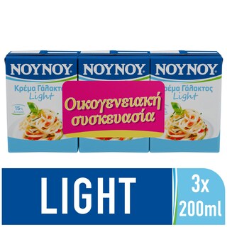 ΝΟΥΝΟΥ | Κρέμα Γάλακτος Light 3x200ml