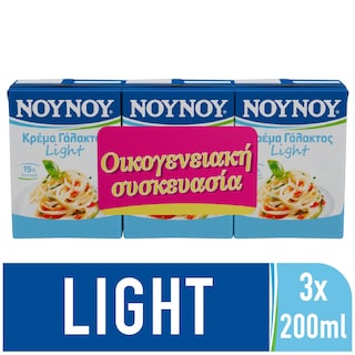 ΝΟΥΝΟΥ | Κρέμα Γάλακτος Light 3x200ml