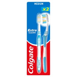 COLGATE | EXTRA CLEAN | Οδοντόβουρτσα Extra Clean Μέτρια 2 Τεμάχια ΤΙΜΗ ΣΟΚ