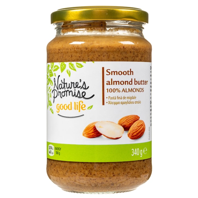 Αμυγδαλοβούτυρο απαλό Nature's Promise smooth | 647 kcal / 100 γρ.