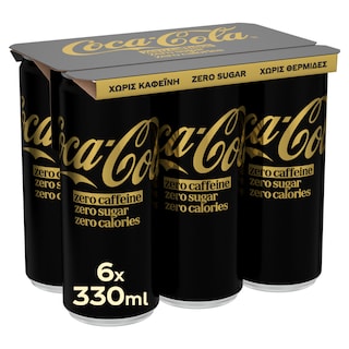 COCA COLA | ZERO | Soft Drink Zero Caffeine Free 6x330ml
