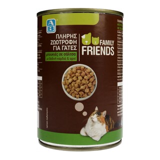 FAMILY FRIENDS | Γατοτροφή Αρνί & Βοδινή Καρδιά 400g