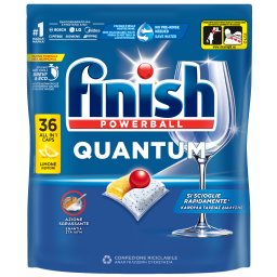 FINISH | Κάψουλες Πλυντηρίου Πιάτων Quantum Allin1 Lemon 36 Tεμάχια