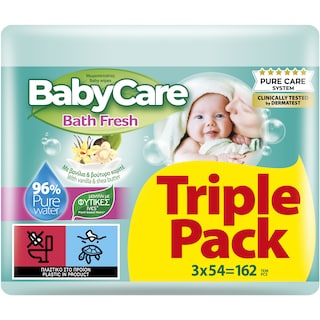 BABY CARE | Μωρομάντηλα Bath Fresh 3x54 Τεμάχια