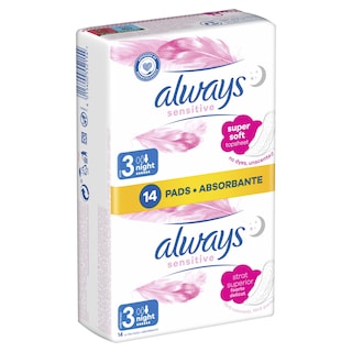 ALWAYS | Σερβιέτες Sensitive Night 14 Τεμάχια