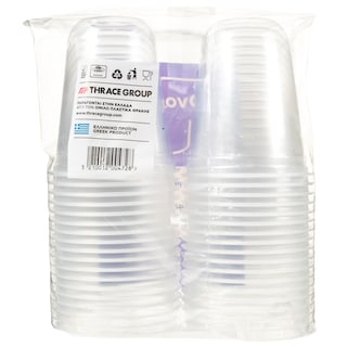 THRACE | Ποτήρια Πλαστικά Ovo 350ml 36 Τεμάχια