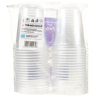 THRACE | Ποτήρια Πλαστικά Ovo 350ml 36 Τεμάχια
