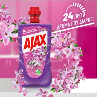 AJAX | Υγρό Καθαρισμού Fete Des Fleurs Άνθη Πασχαλιάς 1lt 1+1 Δώρο