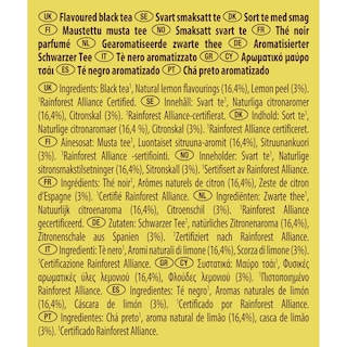 LIPTON | Τσάι Μαύρο Λεμόνι 20x1.7g