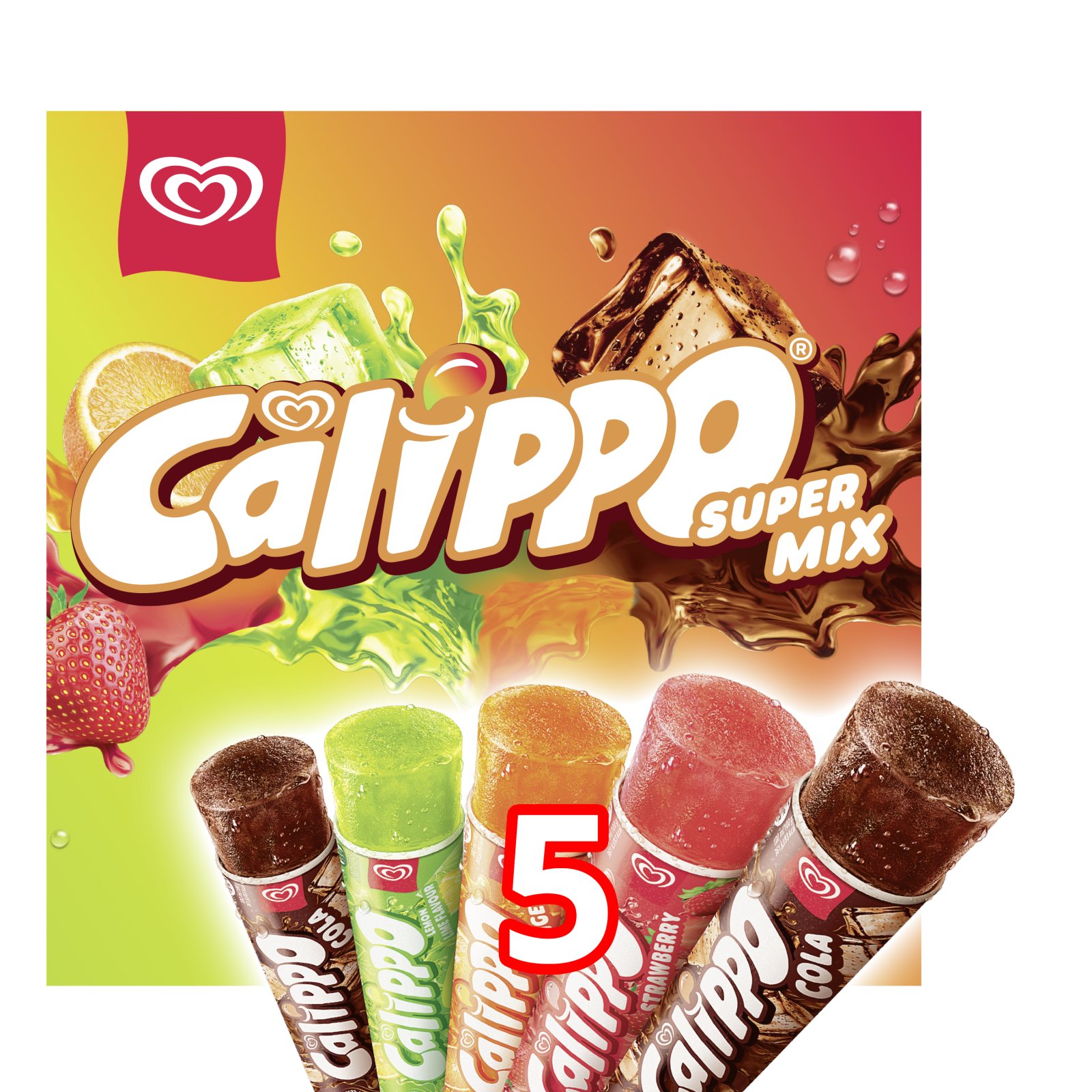 ALGIDA Παγωτό Γρανίτα Calippo Super Mix 5x105g