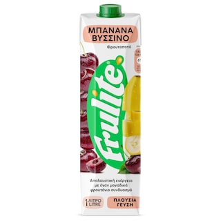 FRULITE | Φρουτοποτό Μπανάνα Βύσσινο 1 lt