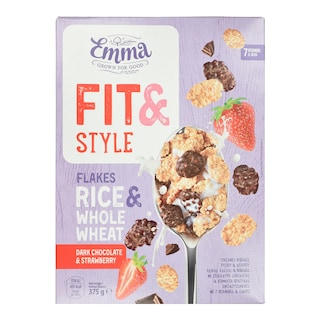 EMMA | Δημητριακά Fit & Style Μαύρη Σοκολάτα Φράουλα 375g