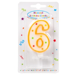 DECORATA | Κερί Γενεθλίων Νο6 1 Τεμάχιο