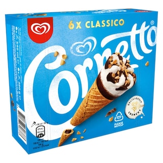 CORNETTO | ICE CREAM Classico Βανίλια Σοκολάτα 6 X 60 GR