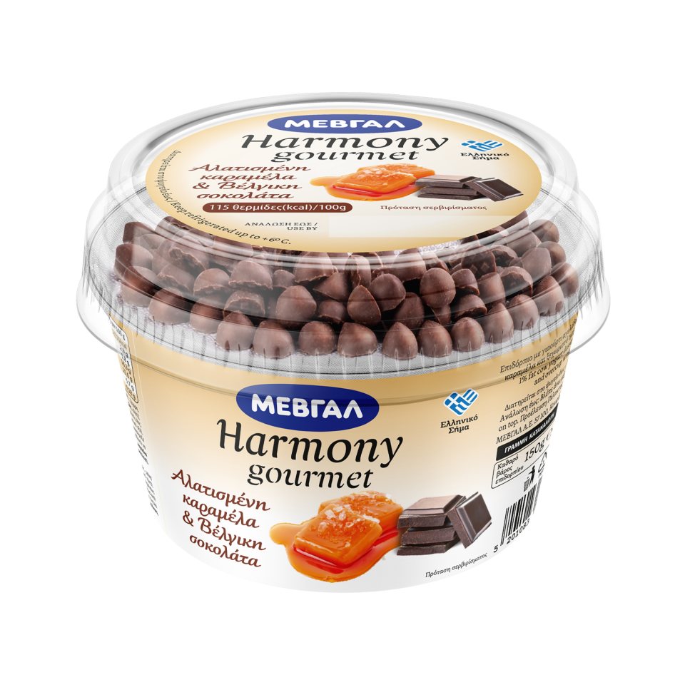 HARMONY Επιδόρπιο Γιαουρτιού Gourmet Καραμέλα Σοκολάτα 160g