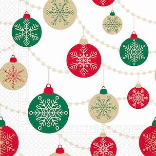 DECORATA | Χριστουγεννιάτικες Χαρτοπετσέτες Μπάλες 33x33cm 20 Τεμάχια