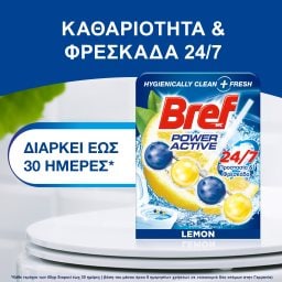 BREF | POWER ACTIVE | TOILET FRESHNER LEMON 50GR