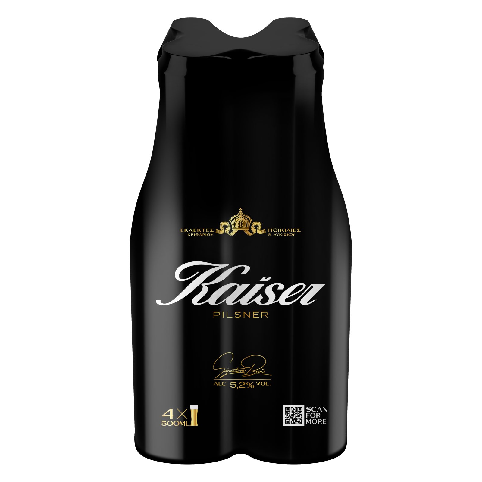 KAISER Μπύρα Pilsner Φιάλη 4x500ml