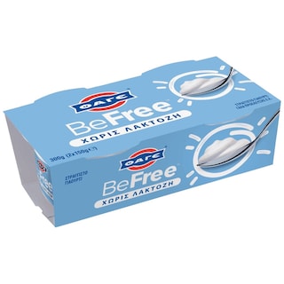 BEFREE | Γιαούρτι Στραγγιστό 0% Χωρίς Λακτόζη 2x150g