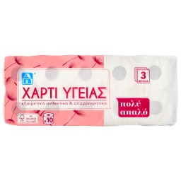 ΑΒ | Χαρτί Υγείας Soft 3 Φύλλα 10 Ρολά 1.3kg