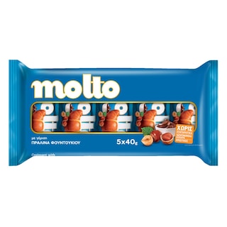 MOLTO | Κρουασάν Πραλίνα Φουντουκιού 5x40g