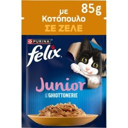 FELIX | Γατοτροφή AGAIL Junior με Κοτόπουλο σε Ζελέ 85g