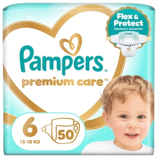 PAMPERS | Πάνες Μωρού Premium Care Νο6 50 Τεμάχια