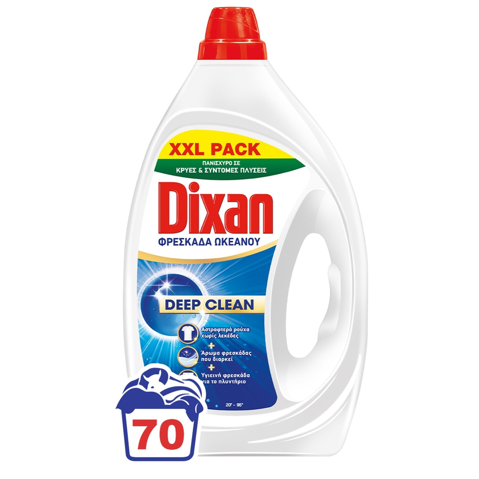 Yγρό Πλυντηρίου Ρούχων Φρεσκάδα Ωκεανού 70 Μεζούρες