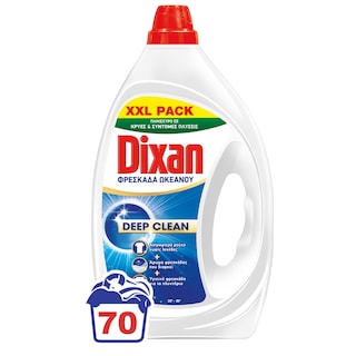 DIXAN | Yγρό Πλυντηρίου Ρούχων Φρεσκάδα Ωκεανού 70 Μεζούρες