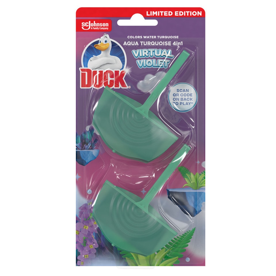 DUCK WC Block Aqua Turquoise Virtual Violet 2x36g